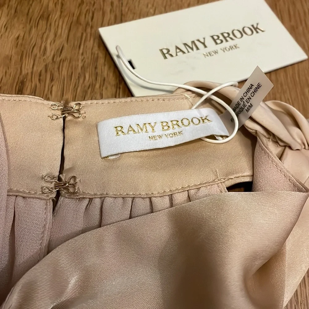 ✨ NWT Ramy Brook Hunter Halter Tank Top in Buttercream size Medium MSRP $295 - Picture 3 of 7